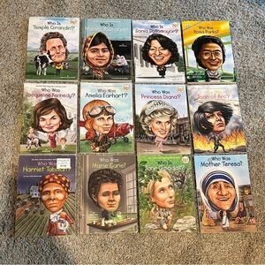 Who is who was? Books lot female women’s history kids biographies WhoHQ big head